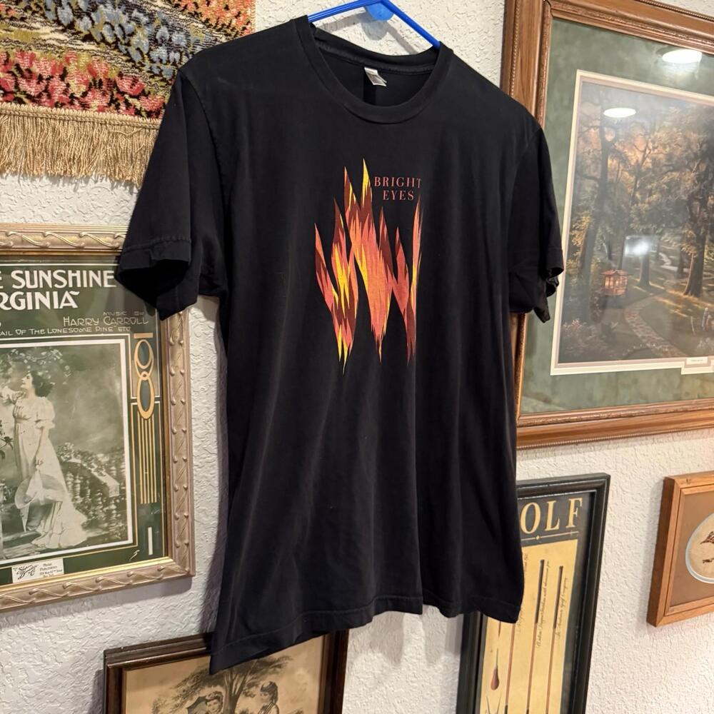 Vintage 2011 RARE Bright Eyes The People’s Key Flame Tour Shirt Size Large - Picture 2 of 6